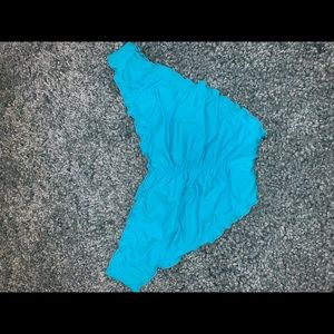 Blue vs ruffle cheeky swim